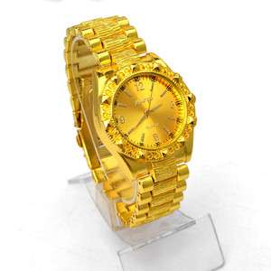 FREE New wholesale lots of 5ps gold plated bangle watch mens 