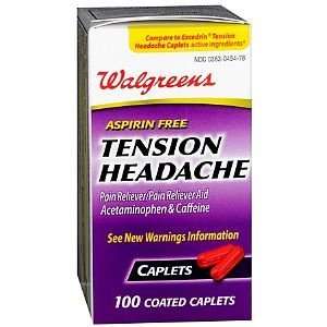  Walgreens Tension Headache Pain Reliever Coated Caplets 