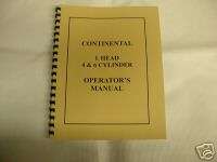 Continental L Head Engine 4 & 6 Cylinder Manual  