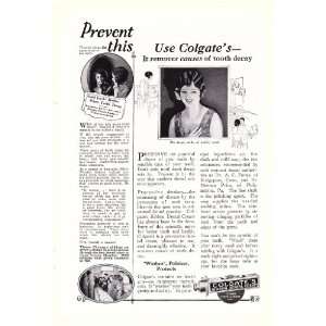  1925 Ad Colgates Ribbon Dental Cream Original Vintage 