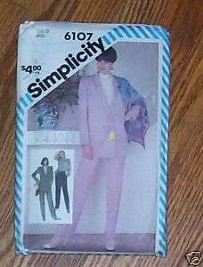 Simplicity 6107 Womens Tahari Pant Suit Jacket Blouse Pattern Sew Sz 