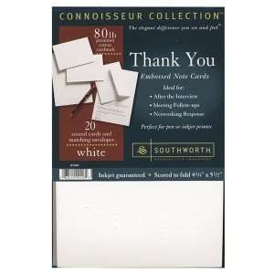  Southworth Thank You Embossed Notecard: Office Products