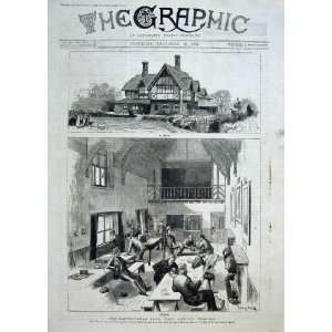  The Sandringham Club West Newton Norfolk 1884 Old Print 