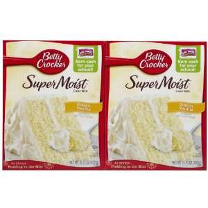 Betty Crocker Super Moist Gold Vanilla Cake Mix, 15.25 oz, 2 pk