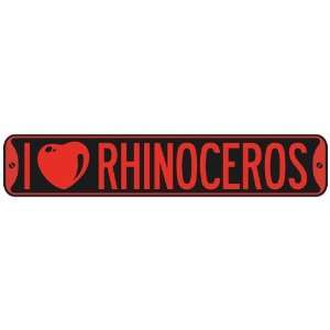   I LOVE RHINOCEROS VIPER  STREET SIGN