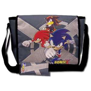   Sonic X   Messenger Side School Bag (Sonic, Knuckles & Shadow) Toys