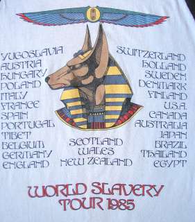 Vintage 1985 IRON MAIDEN World Slavery Tour shirt XLNT! Powerslave 