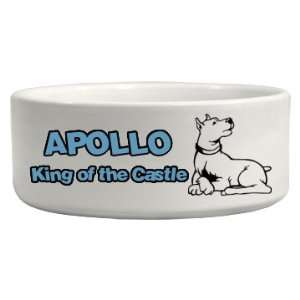  The Kings Dog Bowl: Custom Ceramic Pet Bowl: Pet Supplies