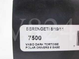 Serengeti VASIO Sunglasses Dark Tortoise / Polarized Drivers Lens 7500 
