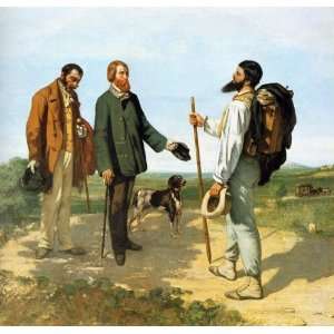   Courbet   32 x 30 inches   The Meeting or Bonjour Monsieur Courbet