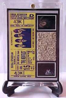 Beatles 1965 Shea Stadium Concert Brick Mortar and Film Display  