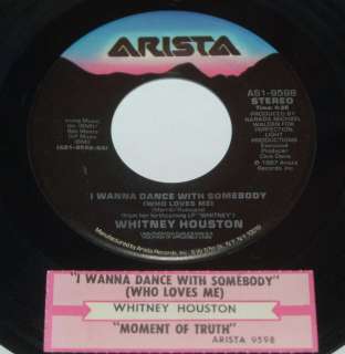 Whitney Houston 45 I Wanna Dance With Somebody / Moment Of Truth w/ts 