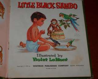 LITTLE BLACK SAMBO 1959 Edition WHITMAN Light Skin Vers  