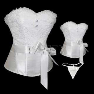 White Swan Padded Satin Bustier Corset Tutu Rouge Costume Cheap S~2XL 