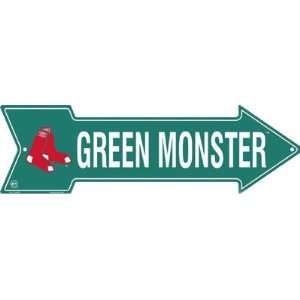   Red Sox MLB Baseball Green Monster Metal Arrow Sign: Sports & Outdoors