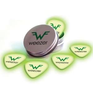  Weezer 5 X Glow In The Dark Premium Guitar Picks & Tin 