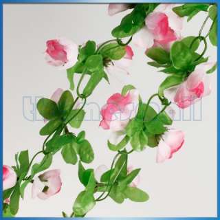 Artificial Hanging Plant Silk Leaf Flower Vine for Wedding Garden 