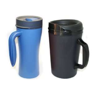    16 Oz Blue Aladdin Mug & 34 Oz Black Thermoserv Mug: Automotive