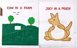 Children Cloth Activity Book Farm Animals Home Baby NEW  