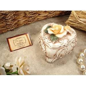  Wedding Favors Heart shape roses capo trinket box (Set of 