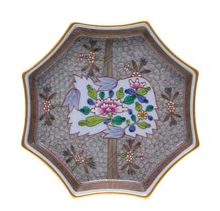 Herend Porcelain Cubash (CU) Octagonal Tray, Hungary  