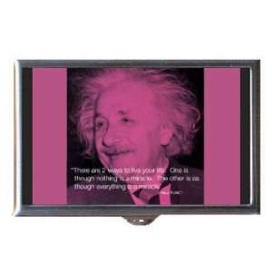 ALBERT EINSTEIN LIFE MIRACLE Coin, Mint or Pill Box Made in USA
