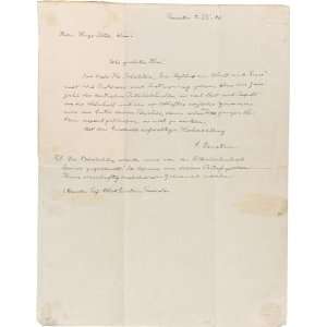 Albert Einstein Anti nazi Autograph Letter Signed 1936