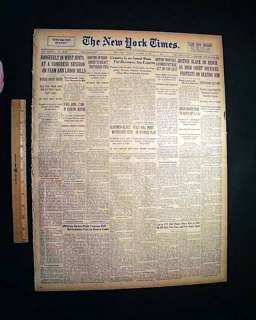 MILTON FL Florida Negro Lynching 1937 Old NY Newspaper  