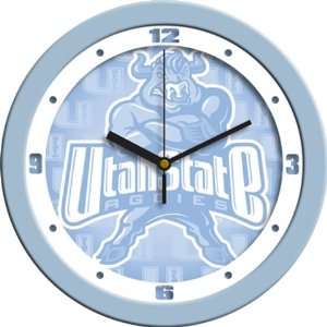    Utah State University UTU Glass Wall Clock: Sports & Outdoors