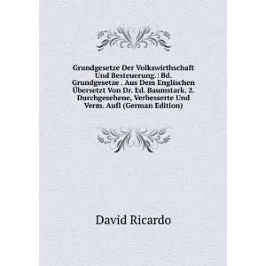   , Verbesserte Und Verm. Aufl (German Edition) David Ricardo Books
