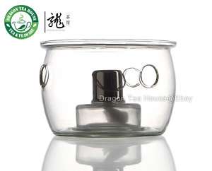 Clear Glass Teapot Warmer with Alcohol Burner FH 014B  