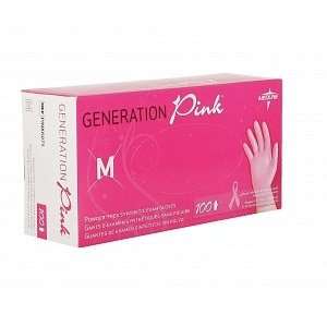  Medlin Generation Pink Vinyl Exam Glove, X Small (Case of 