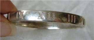 Tiffany & Co Sterling Diamond ATLAS Bangle Bracelet RARE Gilding 