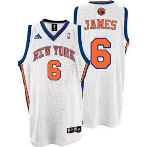 LeBron James Jersey: adidas White Swingman #6 New York Knicks Jersey 