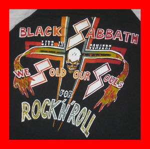 VTG 70s BLACK SABBATH TOUR JERSEY T SHIRT CONCERT RARE  