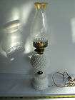Vintage or Antique Hobnail Milk Glass Table Lamp in Great Shape