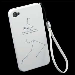  Crystals Constellations Shell Case For iPhone4 Aquarius 