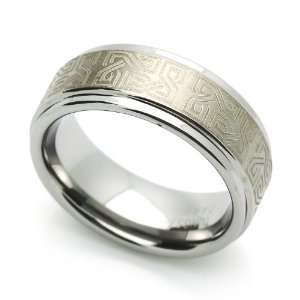  8MM Comfort Fit Tungsten Carbide Wedding Band Celtic Knot 