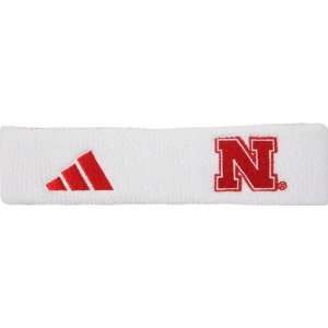    Nebraska Cornhuskers adidas White Headband