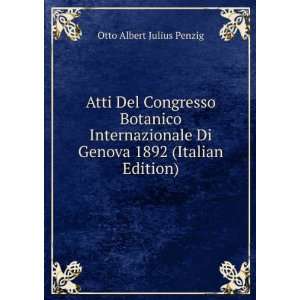   Di Genova 1892 (Italian Edition): Otto Albert Julius Penzig: Books