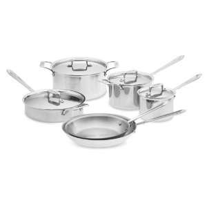  All Clad d5 Brushed Stainless Steel 10 Piece Cookware Set 