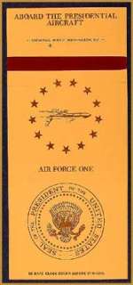Aboard Air Force One (White) Matchcover  