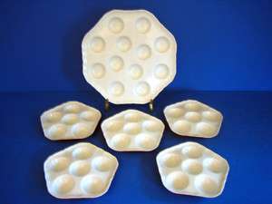 Luzifer Bauscher Weiden White Oyster Snail Clam Plates  