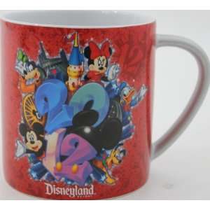 : Disneyland Red 2012 Logo Mickey and Friends Coffee/Tea/Hot Coco Mug 