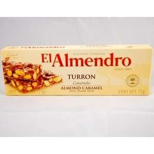 El Almendro Turron Crunchy Almond Caramel With Sesame Seeds Bars (16 