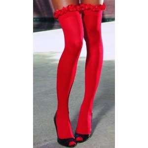  ruffle Up Thigh High Stockings Red Os: Everything Else