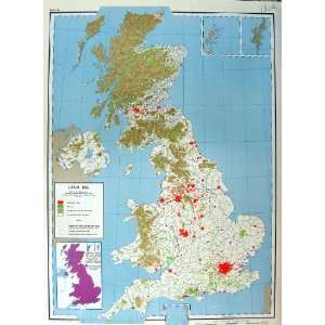   Map Britain Ireland 1963 Land Use Vegitation Geology