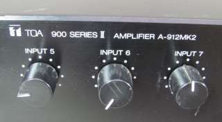 TOA 900 SERIES II 8 Channel MIXER AMPLIFIER A 912MK2  