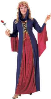 NEW Medieval Renaissance Lady Detailed Velvet Dressing Gown Costume 