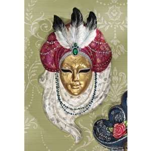   Italian Venetian Carnival Ladies Sculptural Wall Mask: Home & Kitchen